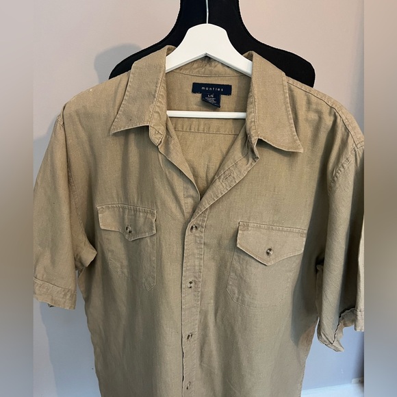 Mantles Sz L Linen and Hemp men’s short sleeve - Picture 3 of 6